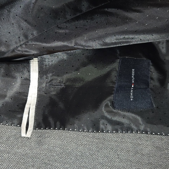 Grey Tommy Hilfiger Herringbone Blazer - Picture 7 of 9